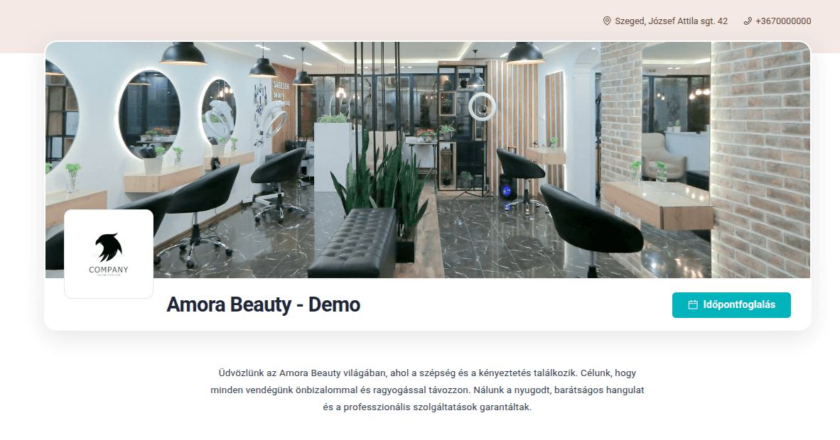 Egyedi foglalási oldal